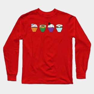 Christmas Cupcake Line Up Long Sleeve T-Shirt